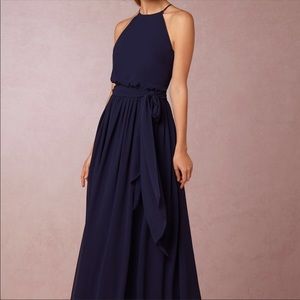 BHLDN Donna Morgan Alana Dress Midnight Size 4